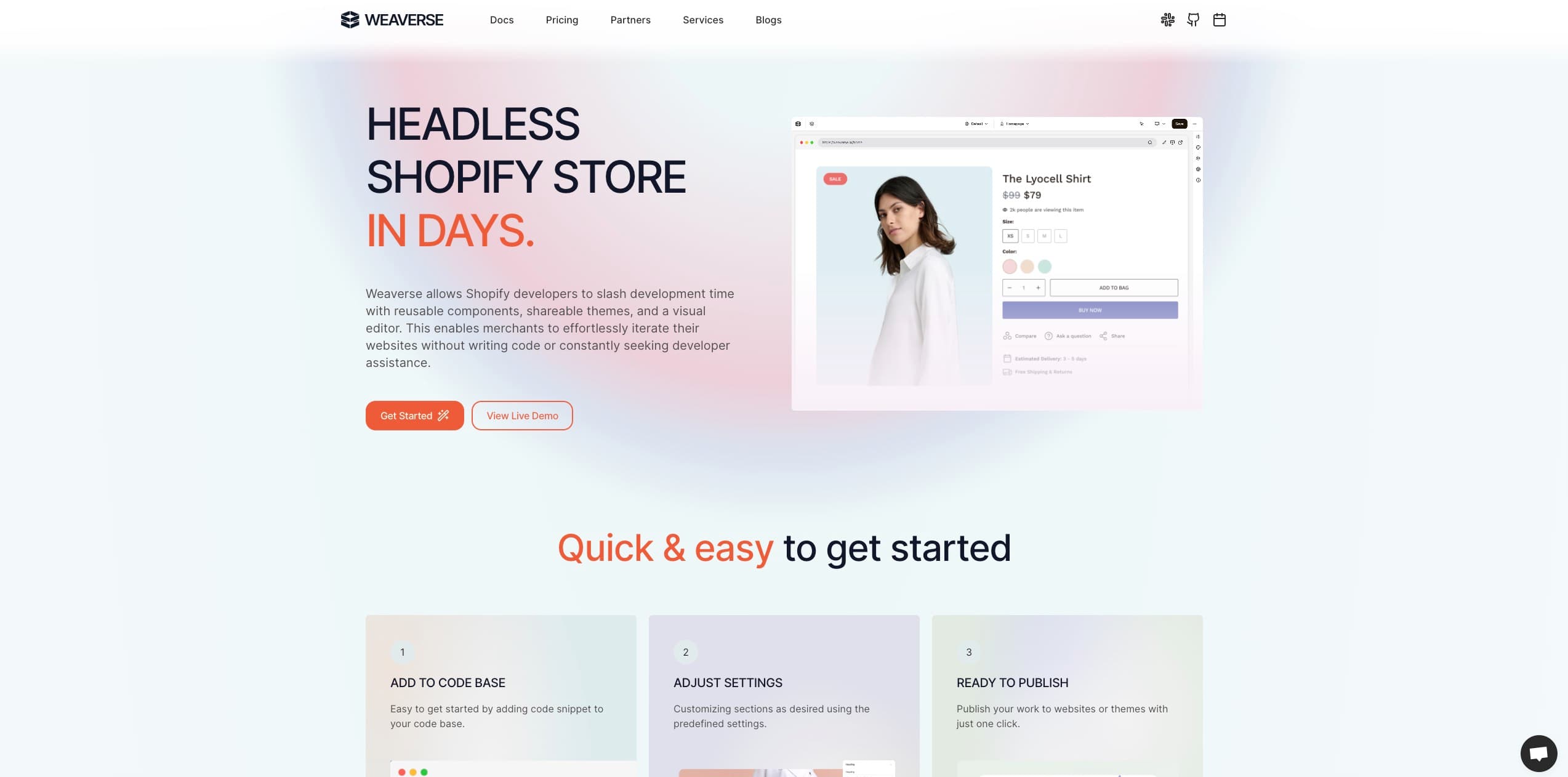 Weaverse - Universal website builder
