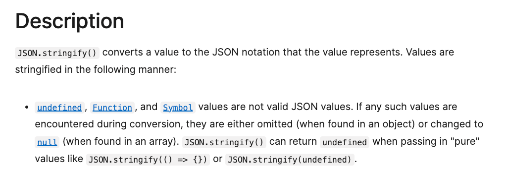 json stringify description