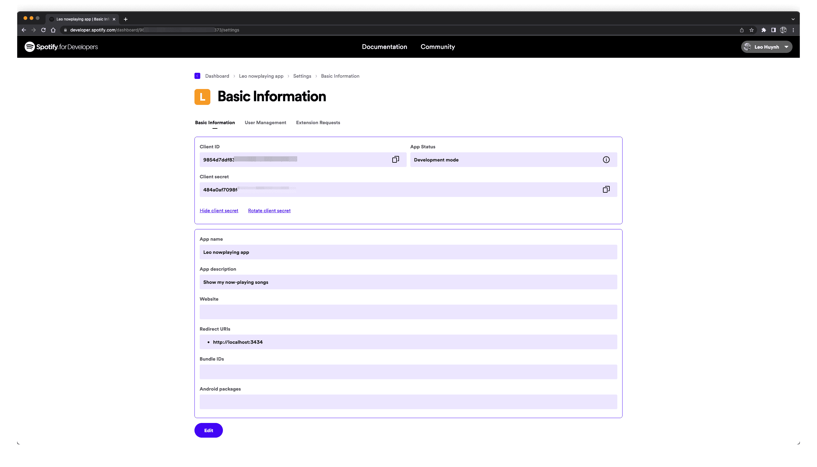 Getting Spotify token to display now playing track on your website