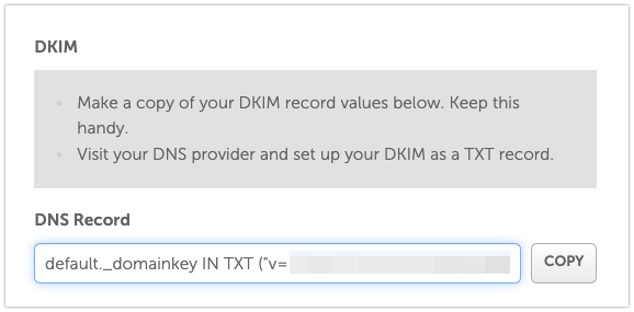 DKIM record